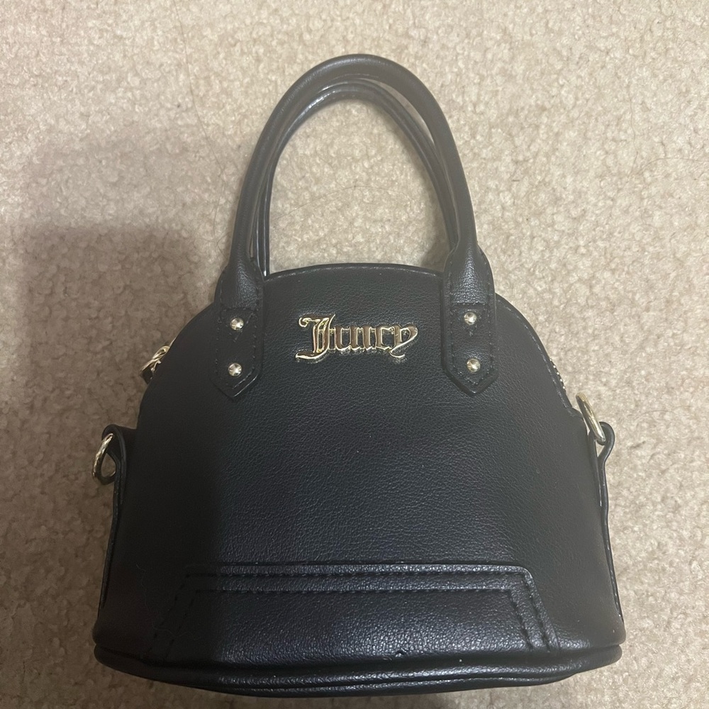 Juicy Couture Black Mini Bag with Dome Shape and Silver Hardware